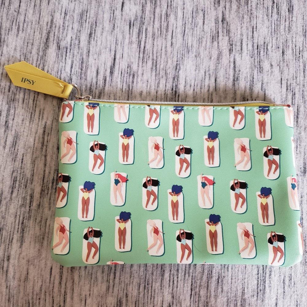 [ipsy] Light Green Summer Swimsuit Makeup Cosmetics Bag